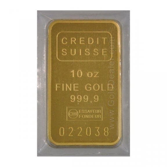 Credit Suisse Gold Bar 10 oz